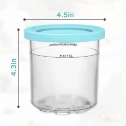 4pcs Ice Cream Pints Cup Containers With Lids Replacements For Ninja Creami Pints