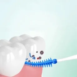100pcs Interdental Silicone Brushes Dental Toothpicks Brush Between Teeth Silicone Toothpicks With Thread Oral Cleaning Tool