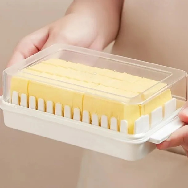 1PCS Keep Your Butter Fresh and Delicious with This Dividable Butter Pan and Lid!
