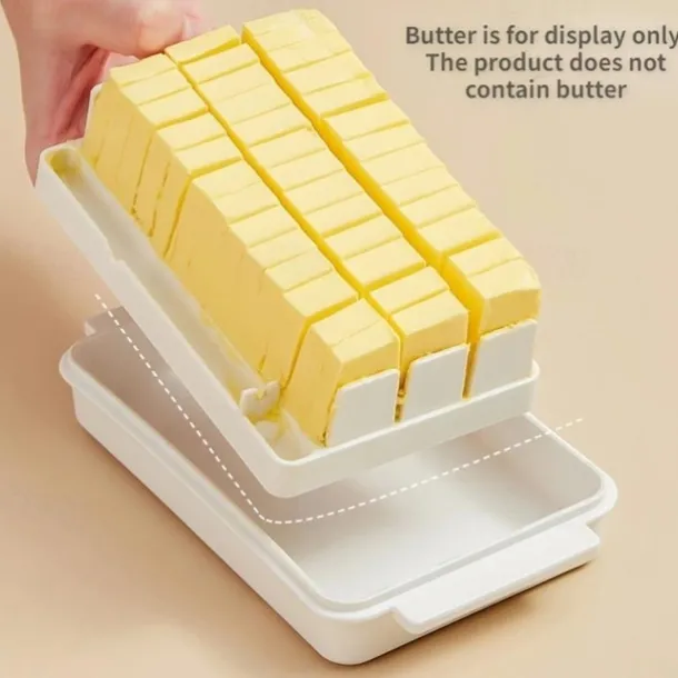 1PCS Keep Your Butter Fresh and Delicious with This Dividable Butter Pan and Lid!