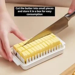 1PCS Keep Your Butter Fresh and Delicious with This Dividable Butter Pan and Lid!