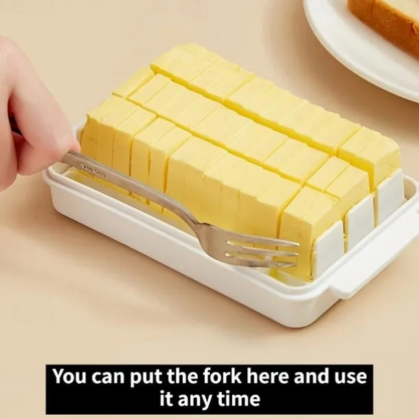 1PCS Keep Your Butter Fresh and Delicious with This Dividable Butter Pan and Lid!