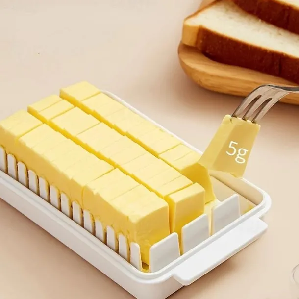 1PCS Keep Your Butter Fresh and Delicious with This Dividable Butter Pan and Lid!