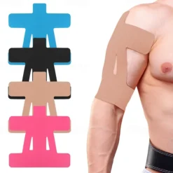 10/20pcs Kinesiology Tape for Shoulder Pain Relief Pre Cut Sports Waterproof Breathable Enhance Elastic Kinesiology Athletic Tape for Shoulder Support and Muscle Marathon Sports