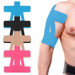 10/20pcs Kinesiology Tape for Shoulder Pain Relief Pre Cut Sports Waterproof Breathable Enhance Elastic Kinesiology Athletic Tape for Shoulder Support and Muscle Marathon Sports