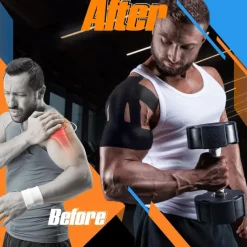 10/20pcs Kinesiology Tape for Shoulder Pain Relief Pre Cut Sports Waterproof Breathable Enhance Elastic Kinesiology Athletic Tape for Shoulder Support and Muscle Marathon Sports