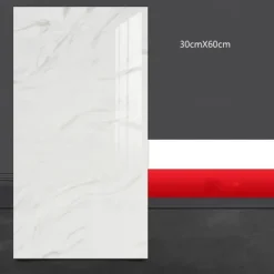 5pcs Kitchen Self-Adhesive Imitation Ceramic Tile Wall Sticker Bathroom Wall Renovation Anti Ugly Wallpaper Waterproof And Moisture-Proof Wallpaper