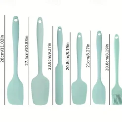 6pcs, Large and Small Silicone Spatulas, Oil Brush, and Long Macaron Spatula - Essential Baking Supplies for Cakes, Cheese, and More