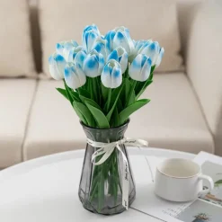 10pcs Lifelike PU Tulip Artificial Flowers: Perfect for Home Decor, Wedding Decorations, and Events - Realistic Feel Tulips for Added Elegance