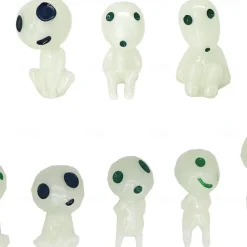 5pcs Luminous Tree Elves Spirit Princess Mononoke Micro Landscape Figure Ornament Glowing Miniature Gardening Potted Decor