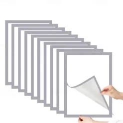 10pcs Magnetic Picture Frame A4 Poster Cover Photo Frame Reusable Golden/Silvery/Black Display Rack Hanger For Wall Decor