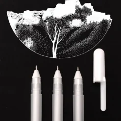 3pcs Marker Highlighter White Markers White Gel Pen For Art Markers Comic Drawing Supplies