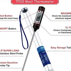 1pcs Meat Thermometer Digital BBQ Thermometer Electronic Cooking Food Thermometer Probe Water Milk Kitchen Oven Thermometer Tools
