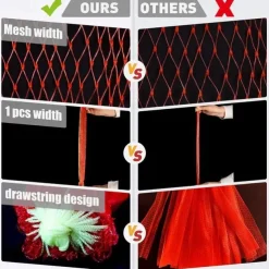 100pcs Melon Hammock Watermelon Nets Heavy Duty Watermelon Net for Garden Melon Net for Trellis Vertical Garden Growing Honeydew Melon Nets with Drawstring