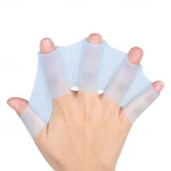 2Pcs Men Women Child Silicone Swim Pool Sports Professional Training Swimming Half Finger Hand Fins Webbed Gloves Paddles Equipment