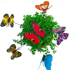 20pcs Metal Wire Butterfly Plant Stakes Garden Decor Butterfly Stakes Outdoor Yard Planter Flower Pot Bed Yard Garden Lawn Decor