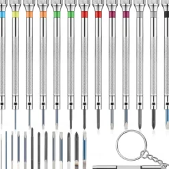 13pcs Micro Precision Watch Screwdriver Jeweler Watch Screwdriver Set 0.6-2.0mm With 13 Extra Replace Blades For Watch Repair Jewelry Eyeglasses Electronics