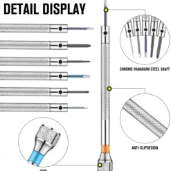 13pcs Micro Precision Watch Screwdriver Jeweler Watch Screwdriver Set 0.6-2.0mm With 13 Extra Replace Blades For Watch Repair Jewelry Eyeglasses Electronics
