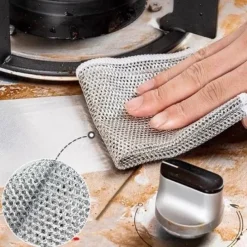 10/20/50pcs Multipurpose Wire Dishwashing Rags for Wet and Dry 2025 New Multifunctional Non-scratch Wire Dishcloth,Scrubs and Cleans for Dishes, Stove Tops, Easy Rinsing, Machine Washable