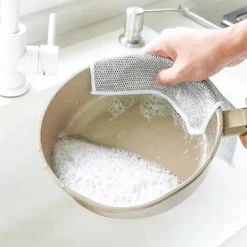 10/20/50pcs Multipurpose Wire Dishwashing Rags for Wet and Dry 2025 New Multifunctional Non-scratch Wire Dishcloth,Scrubs and Cleans for Dishes, Stove Tops, Easy Rinsing, Machine Washable