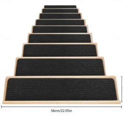 10pcs Non Slip Outdoor Stair Treads 6x24 Black Pre-Cut 80 Grit Anti Slip Grip Tape Non Skid Heavy Duty Traction Adhesive Step Stripes For Staircase Skateborad And Deck