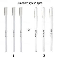 3pcs of Bright White Highlighter Pens - Make Your Writing Stand Out!