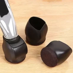 5pcs Office Chair Caster Wheel Cups, Furniture Felt Caster Leg Cases Covers, Anti Slip Stoppers, Hard Wood Floor Carpet Tile Protector Pad Mat For Bed, Desk, Sofa, Computer Gaming Chairs