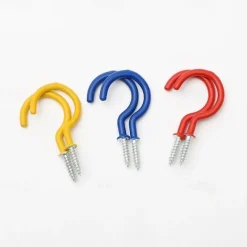 10PCS Outdoor camping deck nail camping canopy windproof ground nail tent wooden board thread question mark type ground nail hook nail