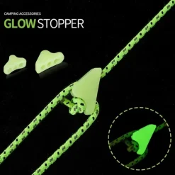 10pcs Outdoor Luminous Rope Buckle Fluorescent Tent Triangle Buckle