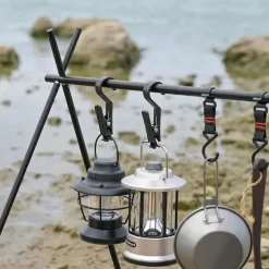 5pcs Outdoor Tent Clips, Portable Multi-Function Crocodile Hooks, Anti-Slip Sky Curtain Clips for Tent Awnings Hanging Accessories