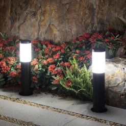 2pcs Pathway Lights Solar Outdoor Garden Lights Stainless Steel Waterproof LED Patio Light Villa Backyard Street Lighting Courtyard Landscape Decoration Lamp