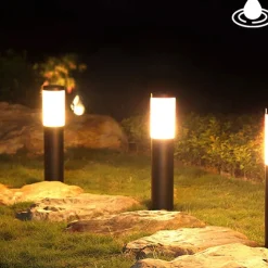 2pcs Pathway Lights Solar Outdoor Garden Lights Stainless Steel Waterproof LED Patio Light Villa Backyard Street Lighting Courtyard Landscape Decoration Lamp
