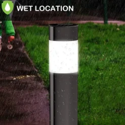 2pcs Pathway Lights Solar Outdoor Garden Lights Stainless Steel Waterproof LED Patio Light Villa Backyard Street Lighting Courtyard Landscape Decoration Lamp