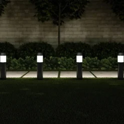 2pcs Pathway Lights Solar Outdoor Garden Lights Stainless Steel Waterproof LED Patio Light Villa Backyard Street Lighting Courtyard Landscape Decoration Lamp