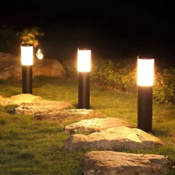 2pcs Pathway Lights Solar Outdoor Garden Lights Stainless Steel Waterproof LED Patio Light Villa Backyard Street Lighting Courtyard Landscape Decoration Lamp