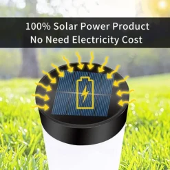 2pcs Pathway Lights Solar Outdoor Garden Lights Stainless Steel Waterproof LED Patio Light Villa Backyard Street Lighting Courtyard Landscape Decoration Lamp