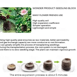 20pcs Peat Pellet Seed High Quality Plug Seed Starter Practical Pallet Seedling Block Soil Block Nutrient Soil Block
