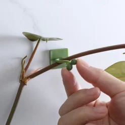 20pcs Plant Climbing Wall Fixture Clips, Vine Fixer Invisible Self-Adhesive Hook Plant Vine Traction Wall Vines Fixture Wall Sticky Hook Vines Fixing Clip Vines Holder