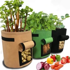 2pcs Plant Grow Bags Home Garden Potato Pot Greenhouse Vegetable Growing Bags Moisturizing jardin Vertical Garden Bag tools
