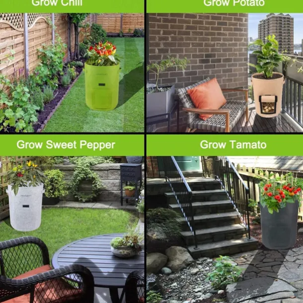 2pcs Plant Grow Bags Home Garden Potato Pot Greenhouse Vegetable Growing Bags Moisturizing jardin Vertical Garden Bag tools