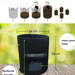2pcs Plant Grow Bags Home Garden Potato Pot Greenhouse Vegetable Growing Bags Moisturizing jardin Vertical Garden Bag tools