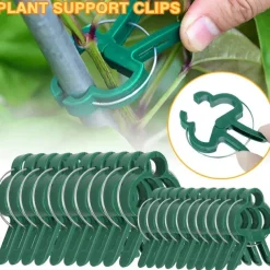 20pcs Plant Support Clips Flower and Vine Garden Tomato Plant Support Clips for Supporting Stems Vines Grow Upright Climbing