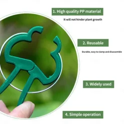 20pcs Plant Support Clips Flower and Vine Garden Tomato Plant Support Clips for Supporting Stems Vines Grow Upright Climbing
