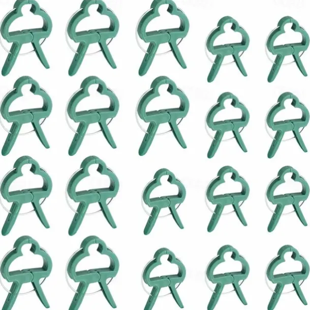 20pcs Plant Support Clips Flower and Vine Garden Tomato Plant Support Clips for Supporting Stems Vines Grow Upright Climbing