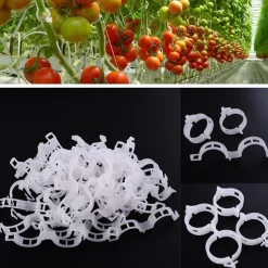 50pcs Plant Vines Fixed Clip Tied Buckle Lashing Hook Agricultural Greenhouse Vegetable Gadget Garden Plastic Planter Trelli