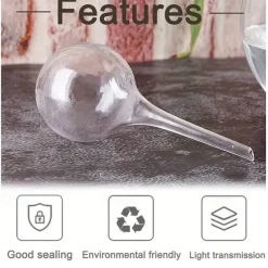 6pcs Plant Watering Globes Self Watering Bulbs PVC Automatic Watering Balls Plant Watering System Clear Plant Waterer For Indoor And Outdoor 5.1inch.zip