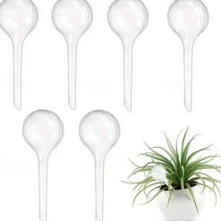 6pcs Plant Watering Globes Self Watering Bulbs PVC Automatic Watering Balls Plant Watering System Clear Plant Waterer For Indoor And Outdoor 5.1inch.zip