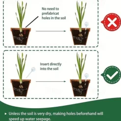 6pcs Plant Watering Globes Self Watering Bulbs PVC Automatic Watering Balls Plant Watering System Clear Plant Waterer For Indoor And Outdoor 5.1inch.zip