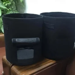 2pcs Potato Grow Bags 4/7/10 Gallon Inflatable Waterproof Fabric Sweet Potato Planter Window Vegetable Peanut Grow Box Nursery Garden Bucket