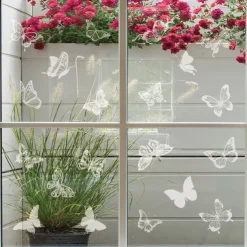 24pcs prevent birds from hitting windows sticker doors and windows pasted with large electrostatic butterflies